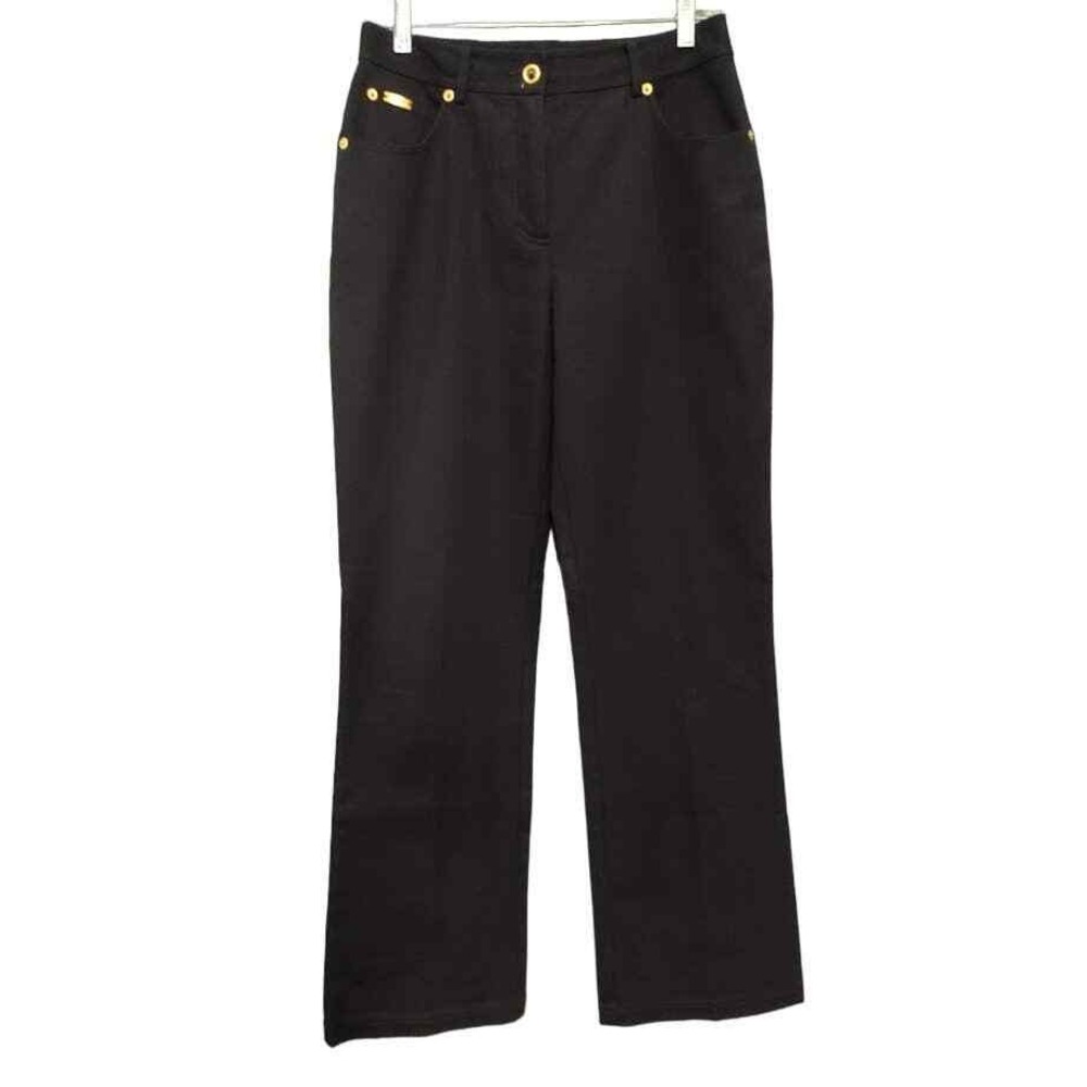 St. John Sport High Rise Bootcut Pants with Riveted‎ Back Pockets Black Size 4
